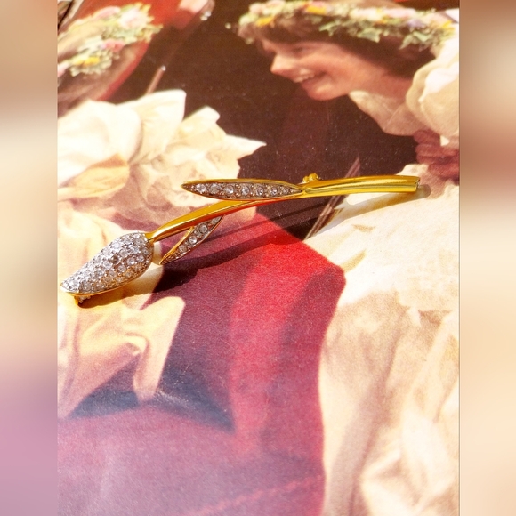 Batler Gold & Silver Leaf Brooch Butler - Picture 6 of 13